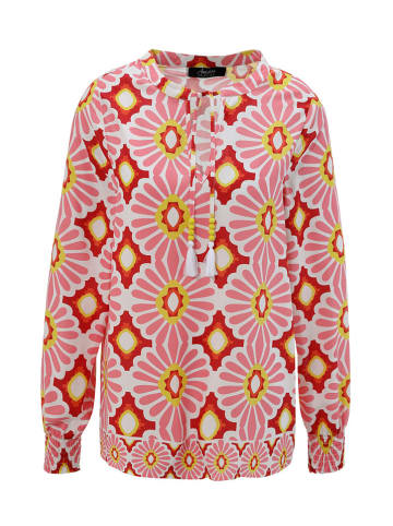 Aniston Bluse in Rosa/ Weiß/ Rot