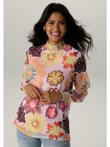 Aniston Bluse in Rosa/ Bunt