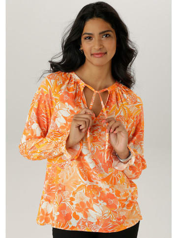 Aniston Blouse oranje/wit