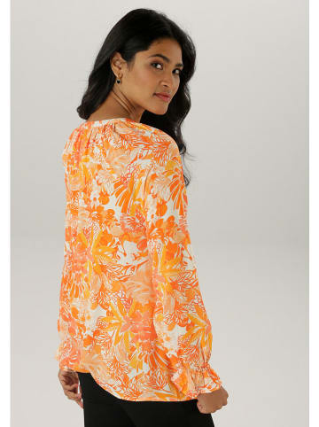 Aniston Blouse oranje/wit