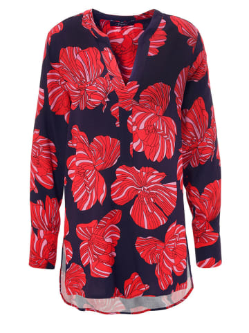 Aniston Bluse in Dunkelblau/ Rot