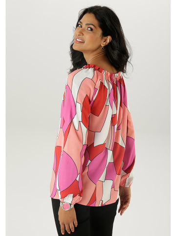 Aniston Bluse in Pink/ Rosa/ Weiß