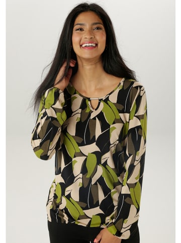 Aniston Blouse zwart/groen