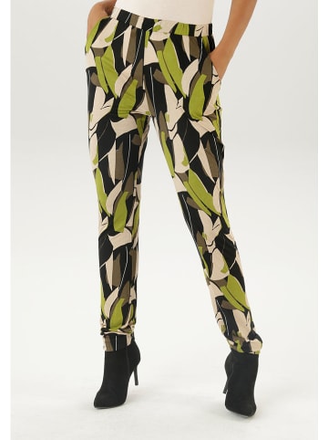 Aniston Broek zwart/groen