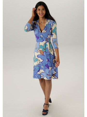 Aniston Kleid in Blau/ Creme