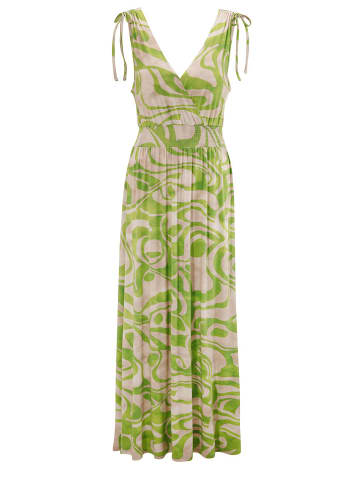 Aniston Jurk beige/groen