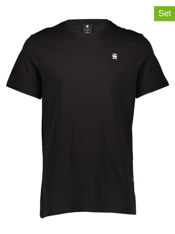 G-Star 3-delige set: shirts donkerblauw/wit/zwart