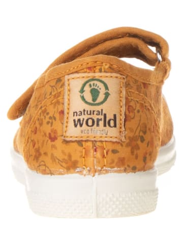 natural world Baleriny w kolorze białym ze wzorem