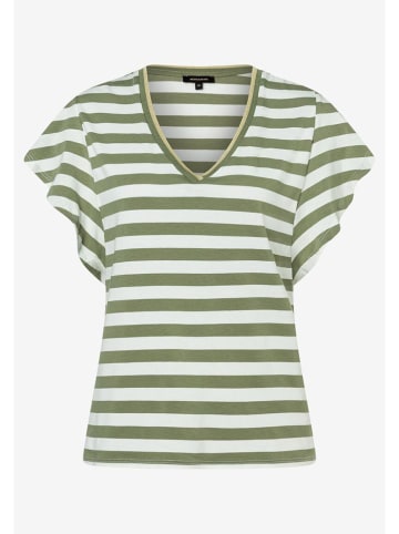More & More Shirt in Grün/ Weiß
