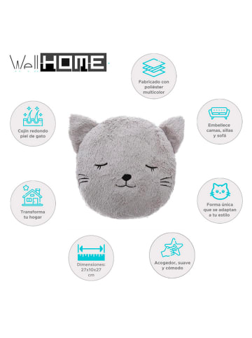 WellHome for Kids Kissen in Grau - Ø 27 cm