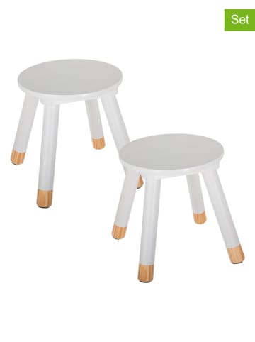 WellHome for Kids 2-delige set: krukken wit - (H)27 x Ø 24 cm