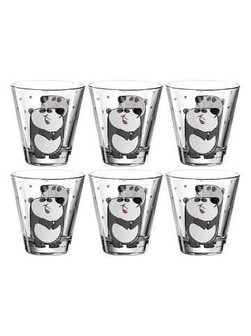 LEONARDO Szklanki (2 szt.) "Bambini Panda" w kolorze czarno-białym - 215 ml