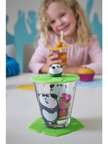 LEONARDO 3tlg. Kinder-Trinkset ''Panda'' in Grün - (H)10 x Ø 10,8 cm