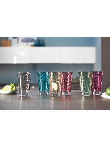 LEONARDO 6er-Set: Gläser ''Optic'' in Bunt - 200 ml