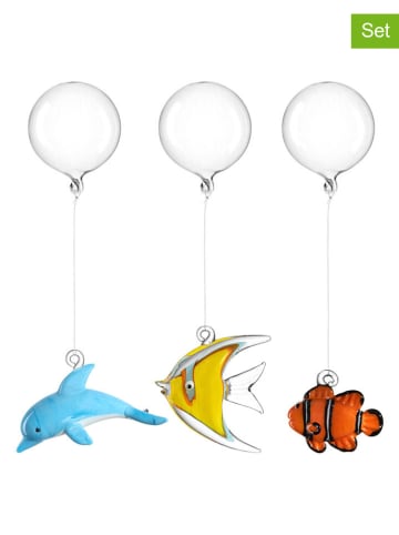 LEONARDO 3er-Set: Freischwimmer ''Clownfisch Delfin Fisch'' in Bunt - (L)21 cm