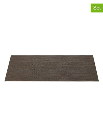 LEONARDO 4er-Set: Tischsets in Braun - (L)48 x (B)35 cm