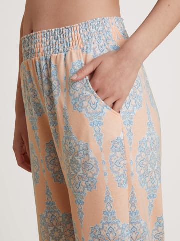 Calida Pyjama-Hose in Orange/ Hellblau