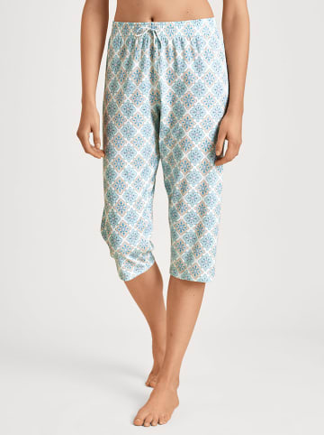Calida Pyjama-Hose in Hellblau/ Weiß