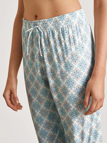 Calida Pyjama-Hose in Hellblau/ Weiß