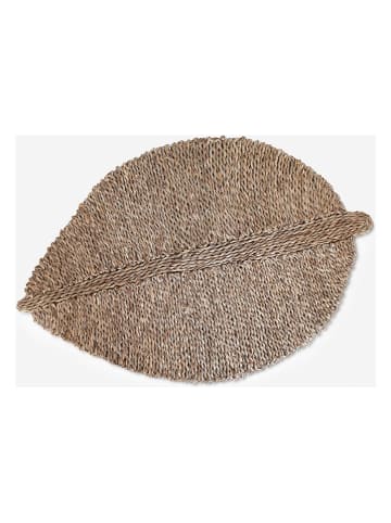 Madre Selva Fußmatte ''Leave'' in Braun - (L)80 x (B)53 cm