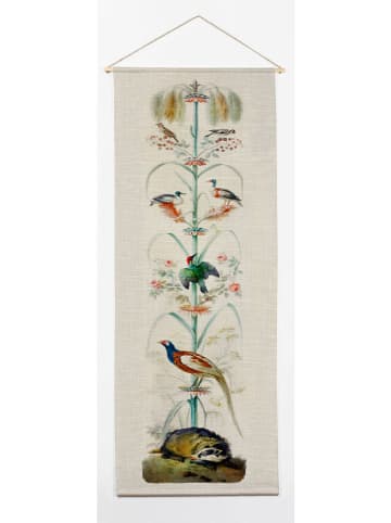Really Nice Things Wandteppich "Birds" in Beige/ Grün - (L)155 x (B)40 cm