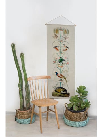 Really Nice Things Wandteppich "Birds" in Beige/ Grün - (L)155 x (B)40 cm