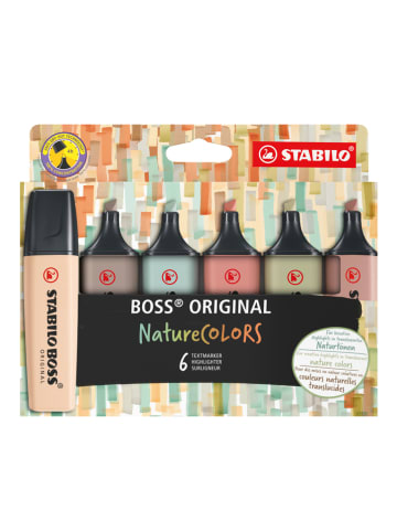 STABILO Textmarker "STABILO Boss - Nature Colors - 6 Stück