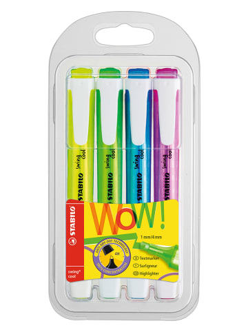 STABILO Textmarker "STABILO swing cool" - 4 Stück