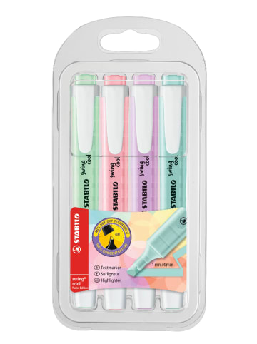 STABILO Textmarker "STABILO swing cool Pastel" - 4 Stück