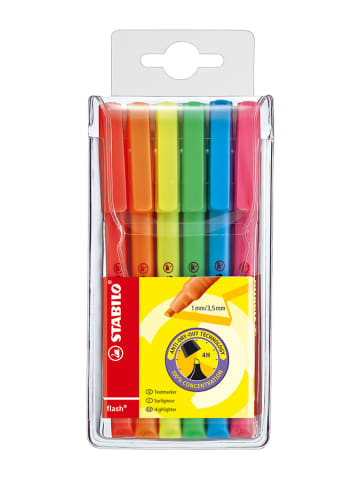 STABILO Textmarker "STABILO flash" - 6 Stück