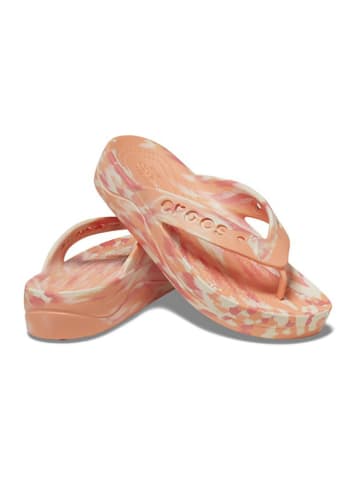 Crocs Zehentrenner "Marbled Flip" in Orange/ Rosa