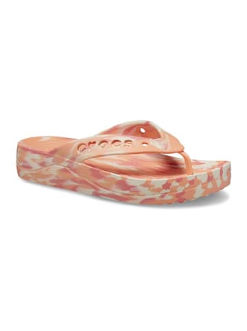 Crocs Zehentrenner "Marbled Flip" in Orange/ Rosa