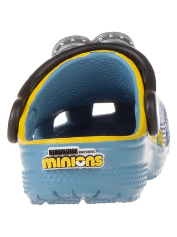 Crocs Pantoletten in Blau/ Gelb