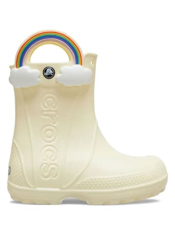 Crocs Gummistiefel "Handle It Rainbow" in Creme/ Bunt