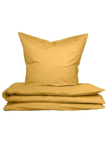 UNCOVER BY SCHIESSER Renforcé beddengoedset "Soho" mosterdgeel