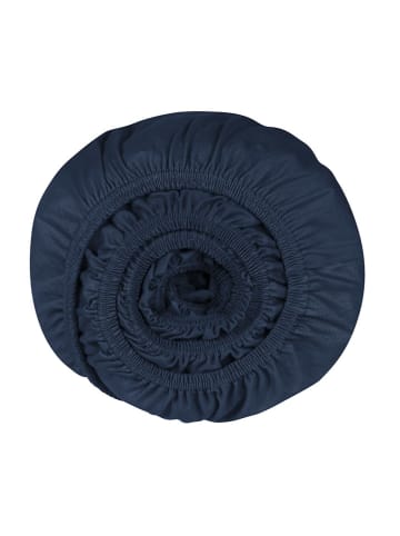 UNCOVER BY SCHIESSER Jersey hoeslaken "New Jersey" donkerblauw