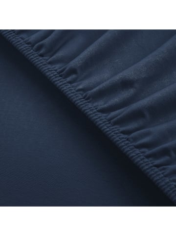 UNCOVER BY SCHIESSER Jersey-Spannbettlaken "New Jersey" in Dunkelblau