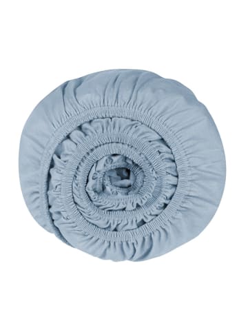 UNCOVER BY SCHIESSER Dżersejowe prześcieradło "New Jersey" w kolorze błękitnym na gumce