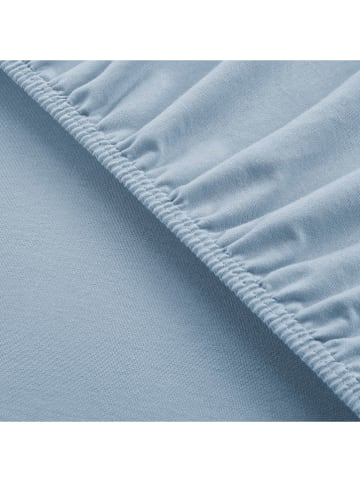 UNCOVER BY SCHIESSER Jersey hoeslaken "New Jersey" lichtblauw