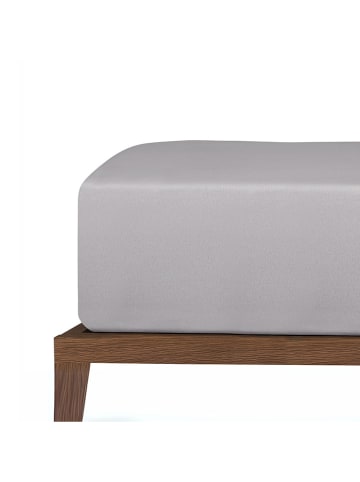 UNCOVER BY SCHIESSER Jersey hoeslaken "New Jersey" lichtgrijs