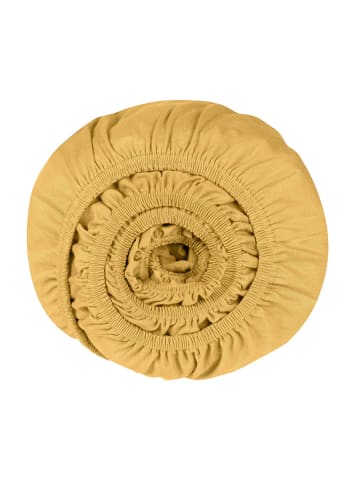 UNCOVER BY SCHIESSER Jersey-Spannbettlaken "New Jersey" in Senf