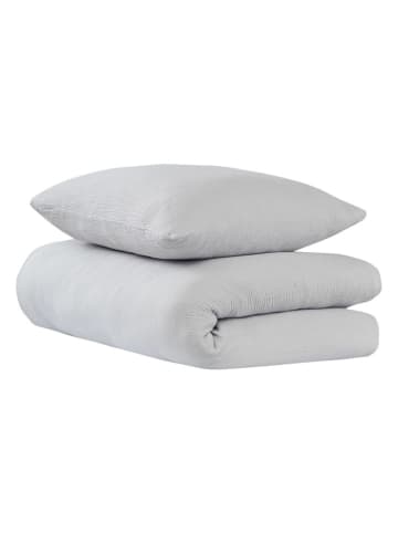 UNCOVER BY SCHIESSER Mousseline beddengoedset "Lennox" lichtgrijs
