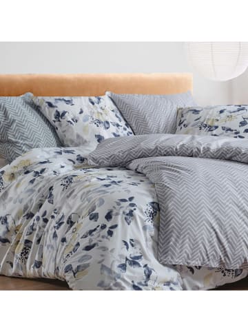 UNCOVER BY SCHIESSER Renforcé beddengoedset "Grebur" lichtgrijs