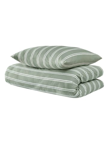 UNCOVER BY SCHIESSER Renforcé-Bettwäsche-Set "Colorado" in Grün/ Weiß