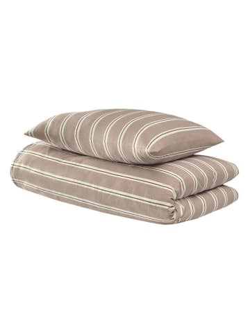 UNCOVER BY SCHIESSER Renforcé-Bettwäsche-Set "Colorado" in Taupe/ Weiß