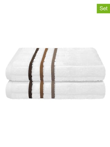 UNCOVER BY SCHIESSER 2er-Set: Duschtücher "Ohio" in Weiß