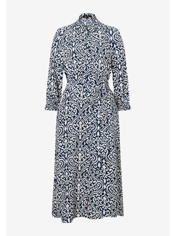 More & More Jurk donkerblauw/wit