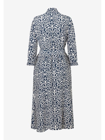 More & More Jurk donkerblauw/wit