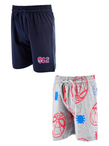 Spiderman 2er-Set: Sweatbermudas "Spiderman" in Dunkelblau/ Grau