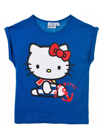 Hello Kitty Koszulka "Hello Kitty" w kolorze niebieskim